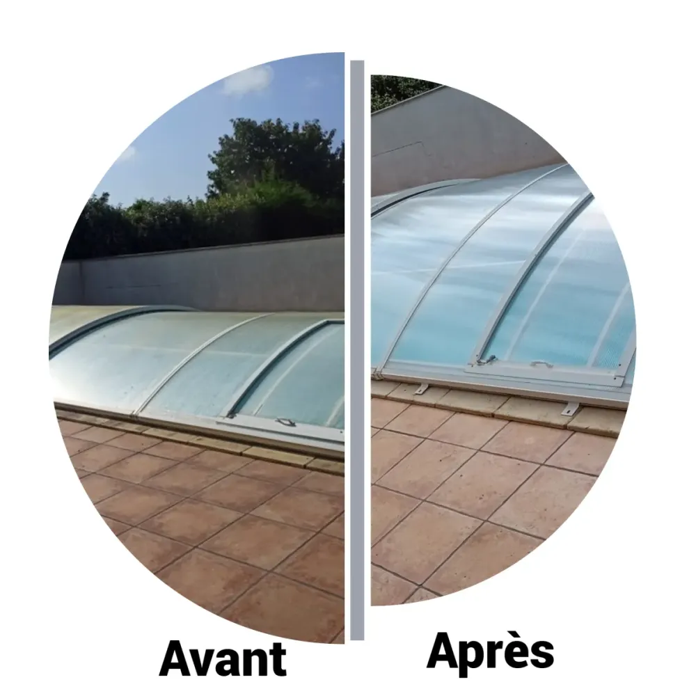 Changement de plaques sur abri de piscine en Auvergne Rhône Alpes