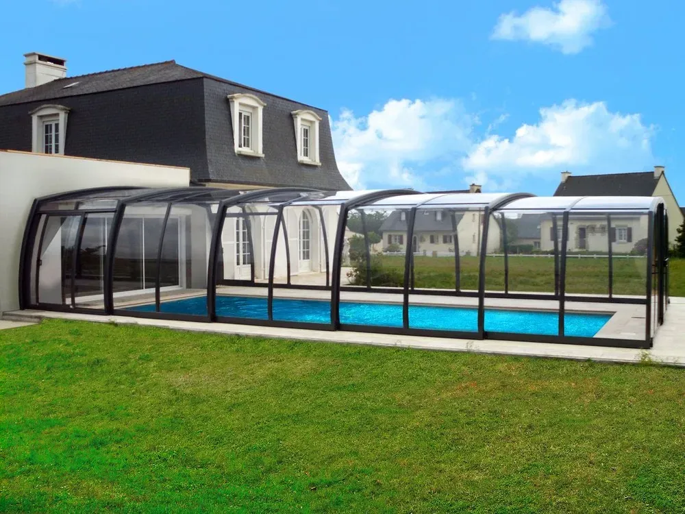 20 Abris de piscine Adossé façade maison  maison   (10)